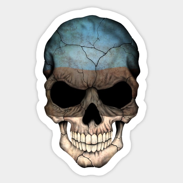 Estonian Flag Skull Sticker by jeffbartels